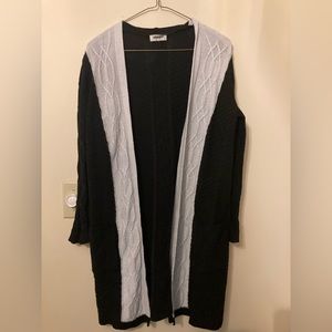 Back and white cardigan
